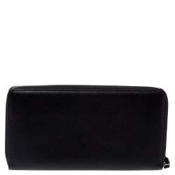 Pre Owned Versace Black Saffiano Leather Medusa Wallet Organizer