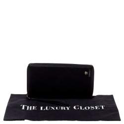 Pre Owned Versace Black Saffiano Leather Medusa Wallet Organizer