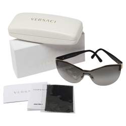 Pre Owned نظارة شمسية فيرساتشي 2144 شيلد أسيتات أسود