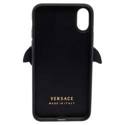 Pre Owned Versace Black Silicone Medusa iPhone X Cover