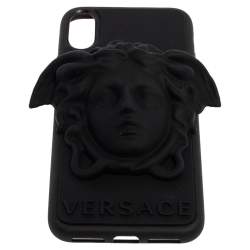 Pre Owned Versace Black Silicone Medusa iPhone X Cover