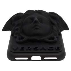 Pre Owned Versace Black Silicone Medusa iPhone X Cover