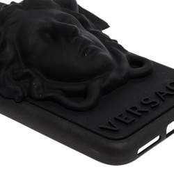 Pre Owned Versace Black Silicone Medusa iPhone X Cover