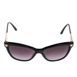 Pre Owned Versace Black Acetate Medusa Gradient Cat Eye Sunglasses