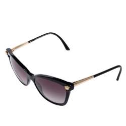 Pre Owned Versace Black Acetate Medusa Gradient Cat Eye Sunglasses