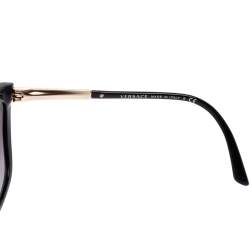 Pre Owned Versace Black Acetate Medusa Gradient Cat Eye Sunglasses