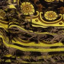 Pre Owned وشاح فيرساتشي مودال وحرير مطبوع باروك متعدد الألوان