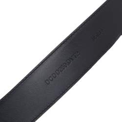 Pre Owned حزام فيرساتشي إبزيم مادوسا جلد أسود 85 سم