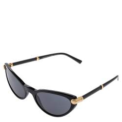 Pre Owned Versace Black 4365-Q Cat Eye Sunglasses
