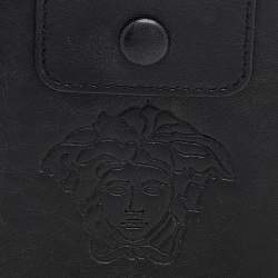 Pre Owned Versace Black Leather Phone Holder