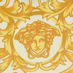 Pre Owned Versace Yellow/Blue Medusa Print Leather Phone Cover