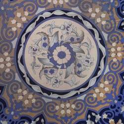 Versace Navy Blue Printed Silk Square Scarf