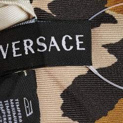 Versace White Butterfly and Ladybird Print Silk Scarf