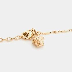 Versace Icon Medusa Lapis Lazuli Gold Tone Pendant Necklace