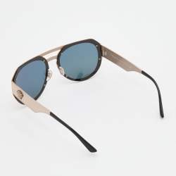 Versace Pale Gold Tone/Grey VE 2175 Aviator Sunglasses
