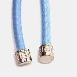 Versace Greca Medusa Elastic Silver Tone Choker Necklace