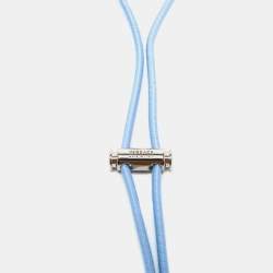 Versace Greca Medusa Elastic Silver Tone Choker Necklace