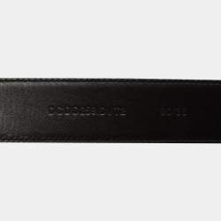 Versace Black Leather Medusa Buckle Belt 90 CM