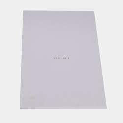 Pre Owned Versace Black & Purple Floral Print Silk Stole