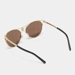 Pre Owned Versace Gold/Black Mod.2237 Aviator Gradient Sunglasses