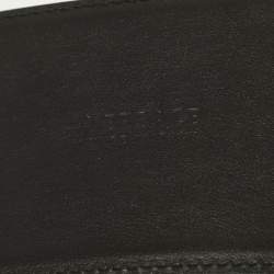 Versace Black Glazed Leather Medusa Waist Buckle Belt 85CM