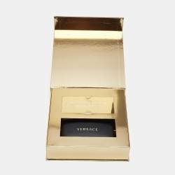 Pre Owned Versace Gold MOD 2248 Icon Medusa Mirrored Sunglasses