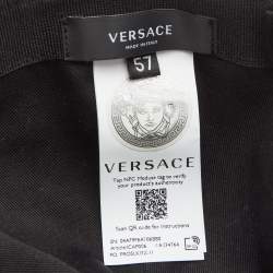 Versace Black Cotton Logo Embroidered Baseball Cap M