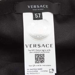 Versace Black Cotton Logo Embroidered Baseball Cap M