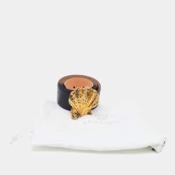 Versace Black Leather Wide  Waist Buckle Belt 90CM