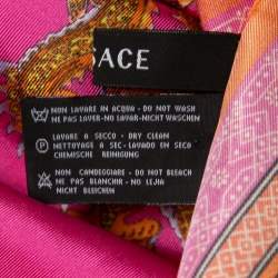 Pre Owned Versace Multicolor Printed Square Silk Scarf