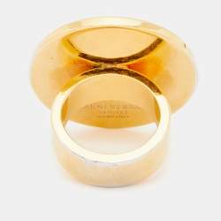 Versace Two Tone Vanitas Medusa Ring Size EU 52