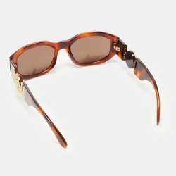 Versace Brown Medusa Rectangular Sunglasses