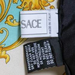 Versace Multicolor Baroque Print Silk Scarf