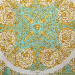 Versace Multicolor Baroque Print Silk Scarf