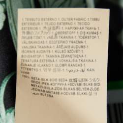 Pre Owned Versace Black & Green Medusa Head Printed Silk Square Scarf