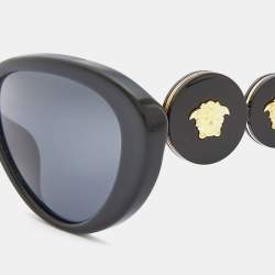 Versace Black/Grey 4433-U Cat-Eye Sunglasses