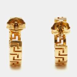مملوكة مسبقًا Versace Greca Gold Tone Earrings