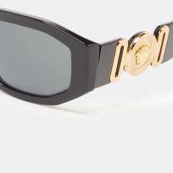 Versace Black MOD4361 Medusa Biggie Rectangle Sunglasses