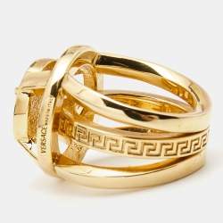 Versace Medusa Gold Tone Ring Size 53