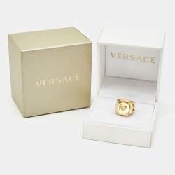 Versace Medusa Gold Tone Ring Size 53