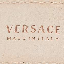 Versace Blue Leather Medusa Buckle Belt 95 CM