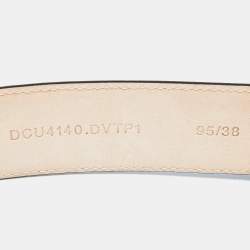 Versace Blue Leather Medusa Buckle Belt 95 CM