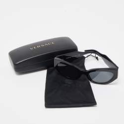 Versace Black 4376-B Medusa Crystals Cat Eye Sunglasses