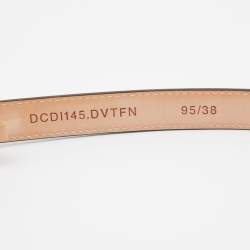 Pre Owned Versace Pink Leather Medusa Icon Slim Belt 95CM