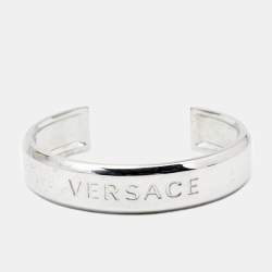 Versace Medusa Silver Tone Cuff Bracelet