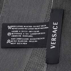 Versace Grey Medusa Patterned Silk & Viscose Scarf