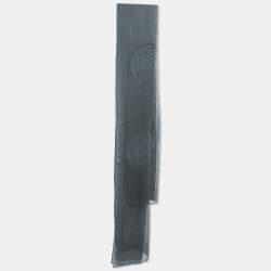 Versace Grey Medusa Patterned Silk & Viscose Scarf