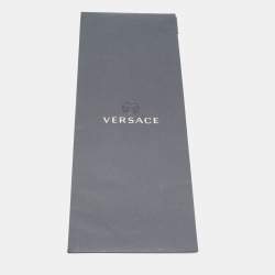 Versace Gold Geometric Pattern Silk Tie