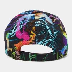 Versace Multicolor Logo Print Cotton Baseball Cap Size 58