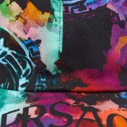 Versace Multicolor Logo Print Cotton Baseball Cap Size 58